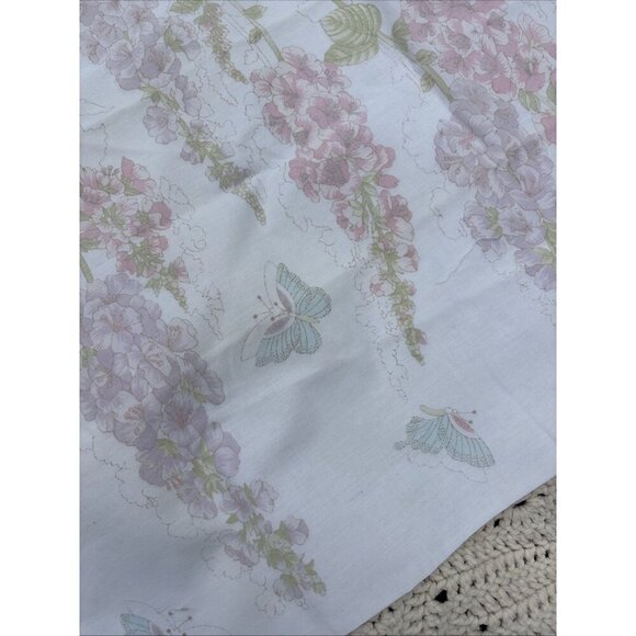 Vintage Single Martex King Size Pillowcase with Butterflies Floral Boho - Picture 3 of 7